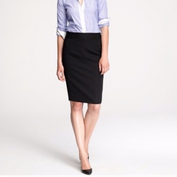 J. Crew Dresses & Skirts - NWT J.Crew Super 120's Solid Black Pencil Skirt Womens size 00